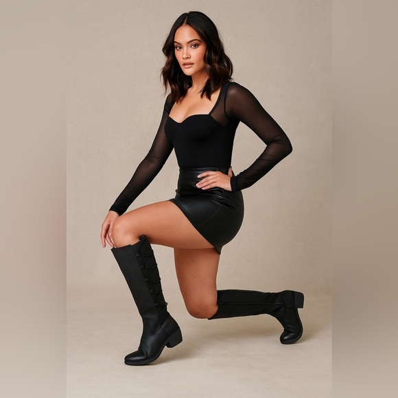 Patrizia by Spring Step Black Fleece Lined Knee High Muggia Boots - Picture 16 of 16